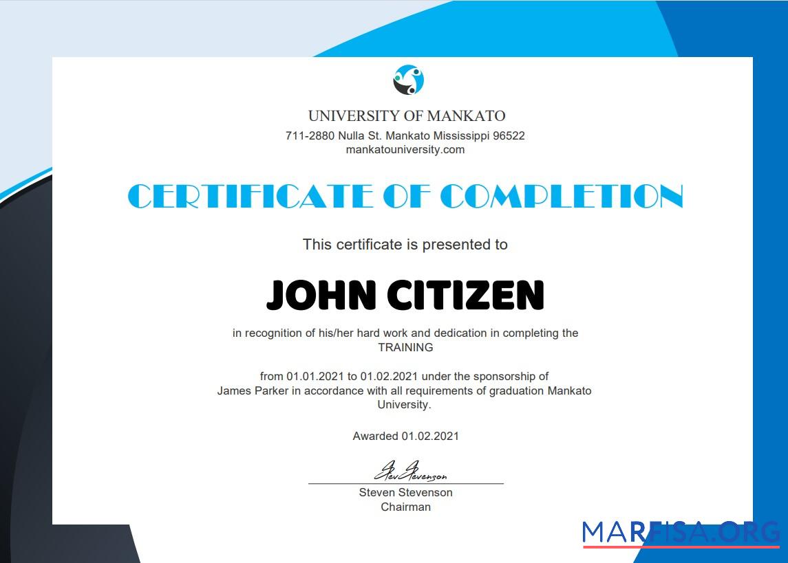 Printable USA HR internship cert example